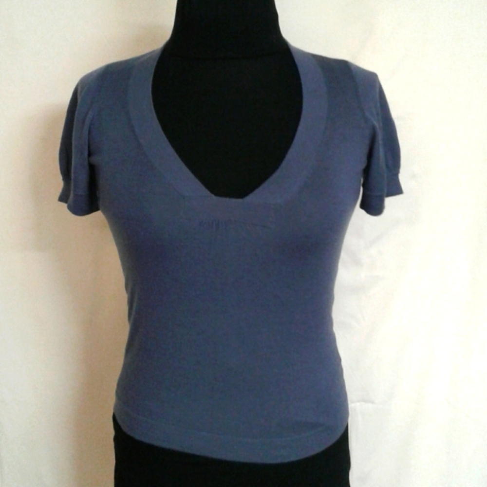 Emporio Armani slate cashmere top 46
